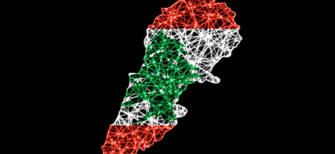 Map of Lebanon, Polygonal mesh line map