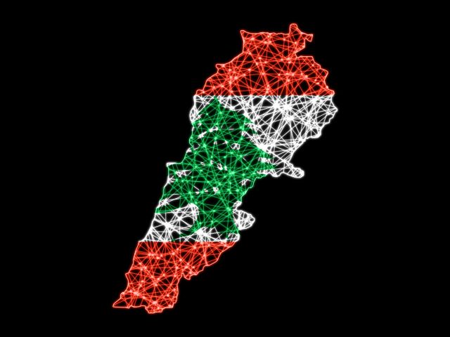 Map of Lebanon, Polygonal mesh line map